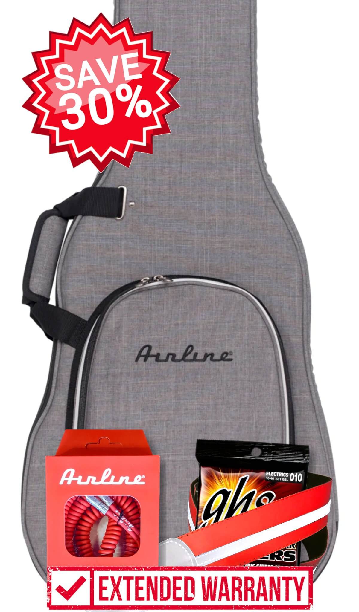 Airline Player's Pack Red Strap Red Cable