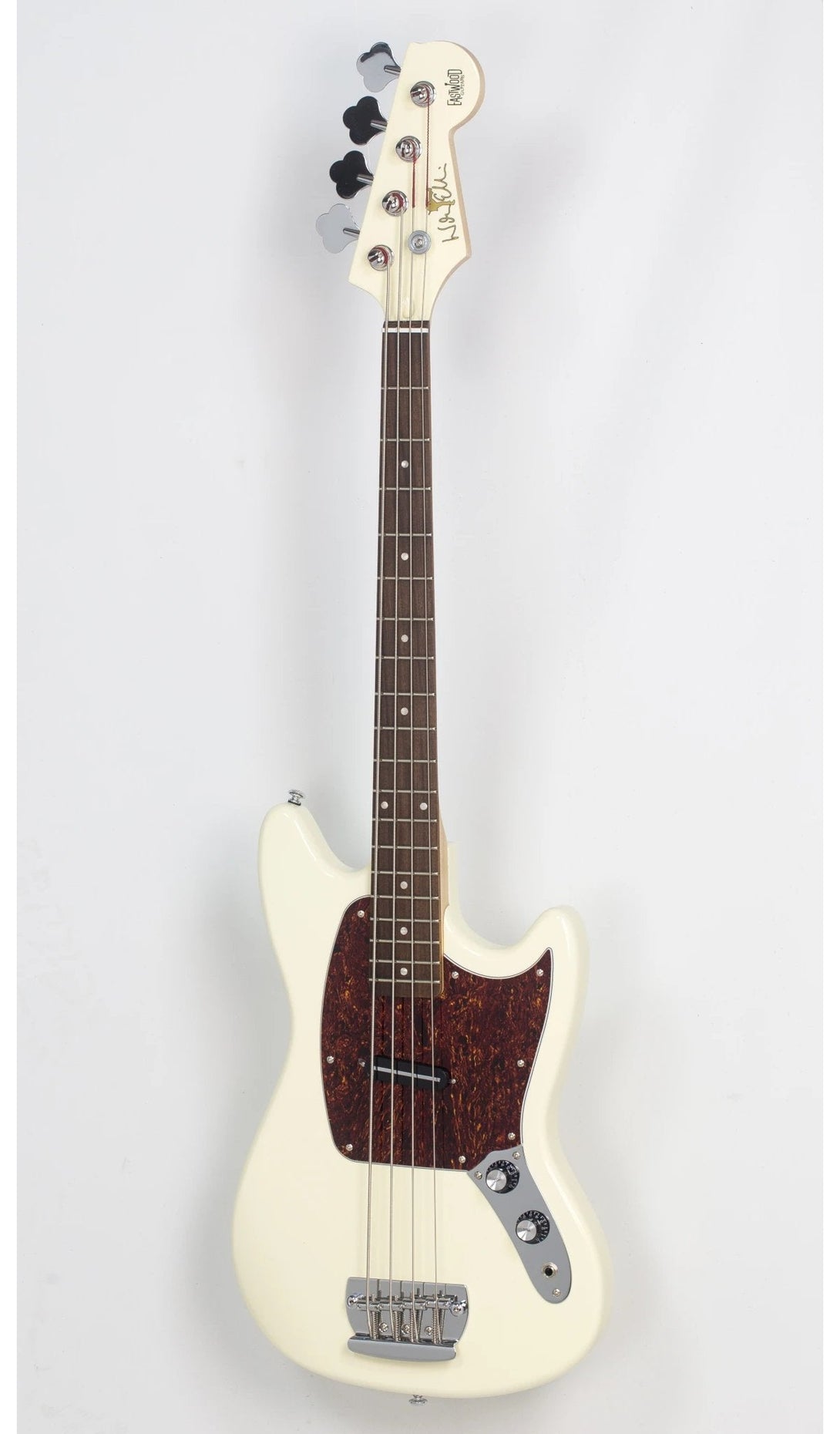 Eastwood Guitars Warren Ellis Bass Vintage Cream Angled