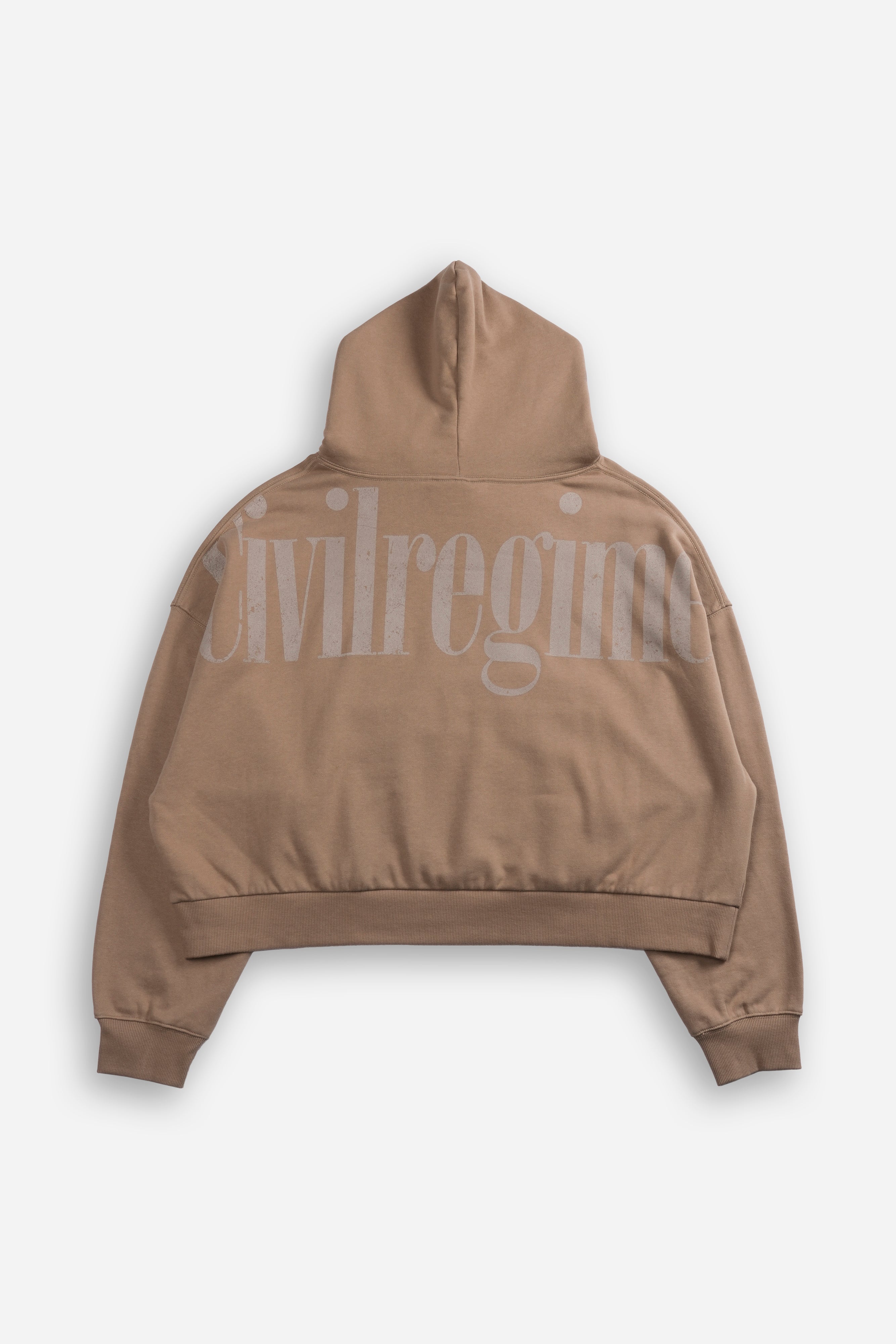 Concrete Odin Oversized Crop Hoodie in Sand