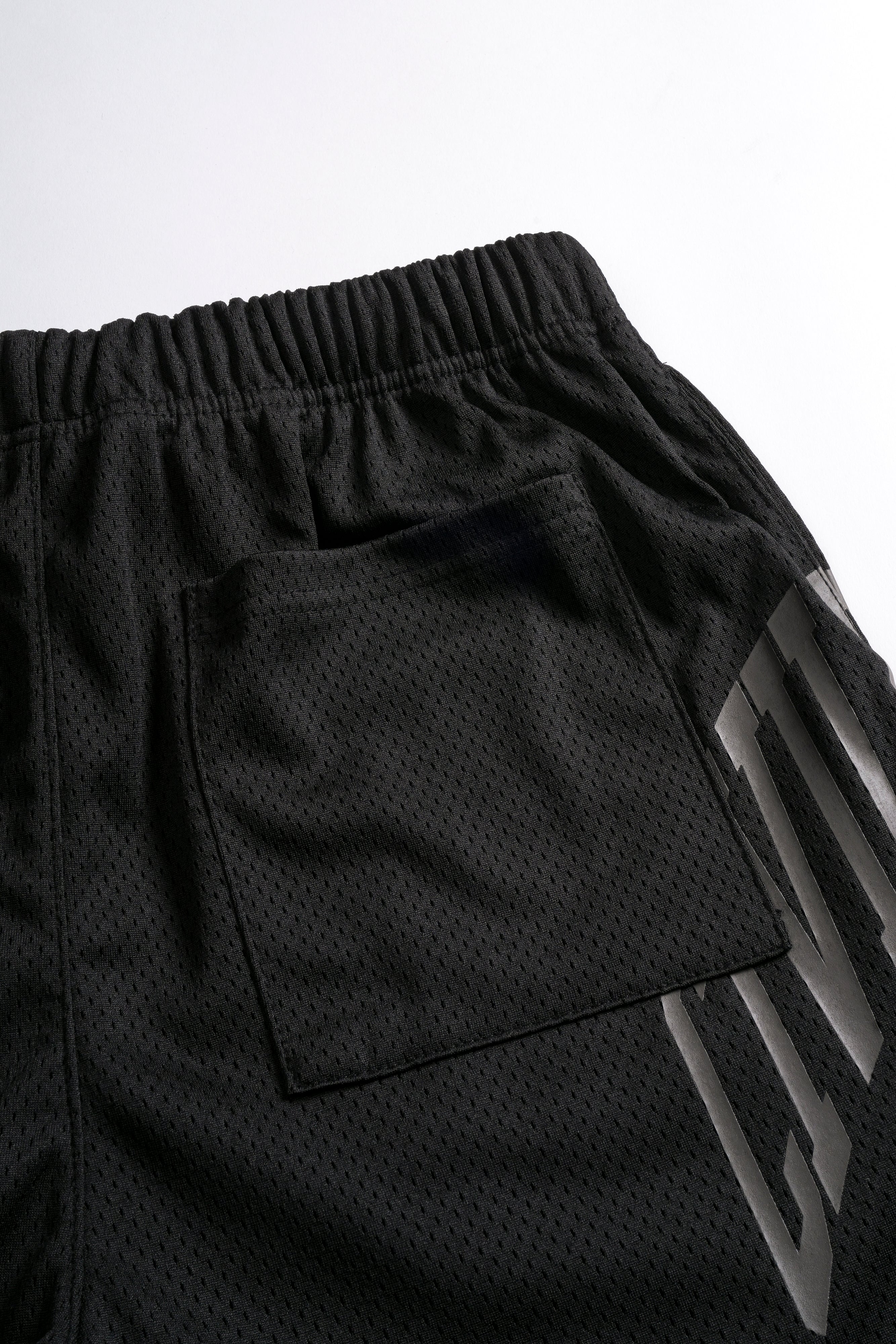 Rose Year Mesh Shorts in Black