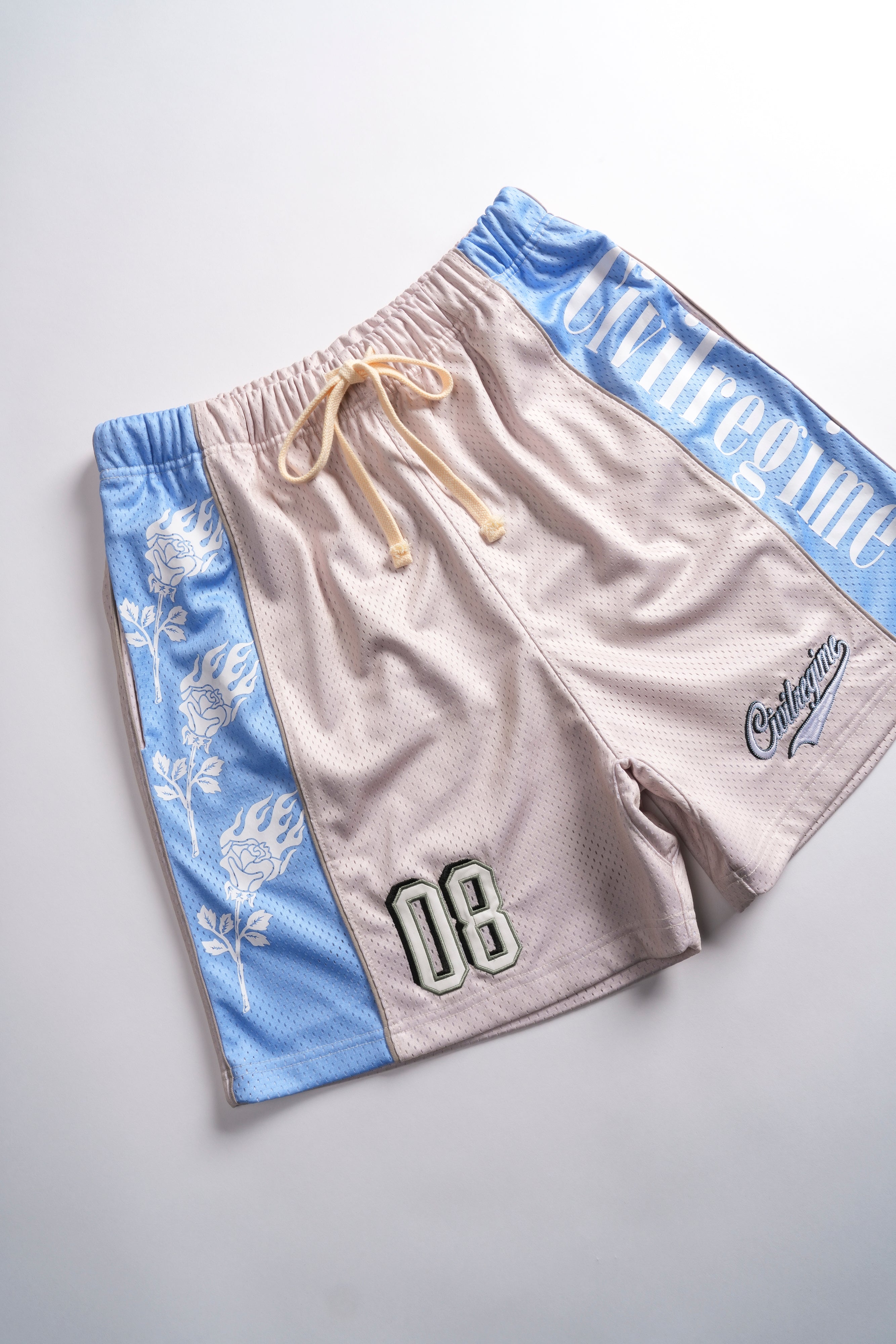 Major Mesh Shorts in Almond Milk/Pale Blue