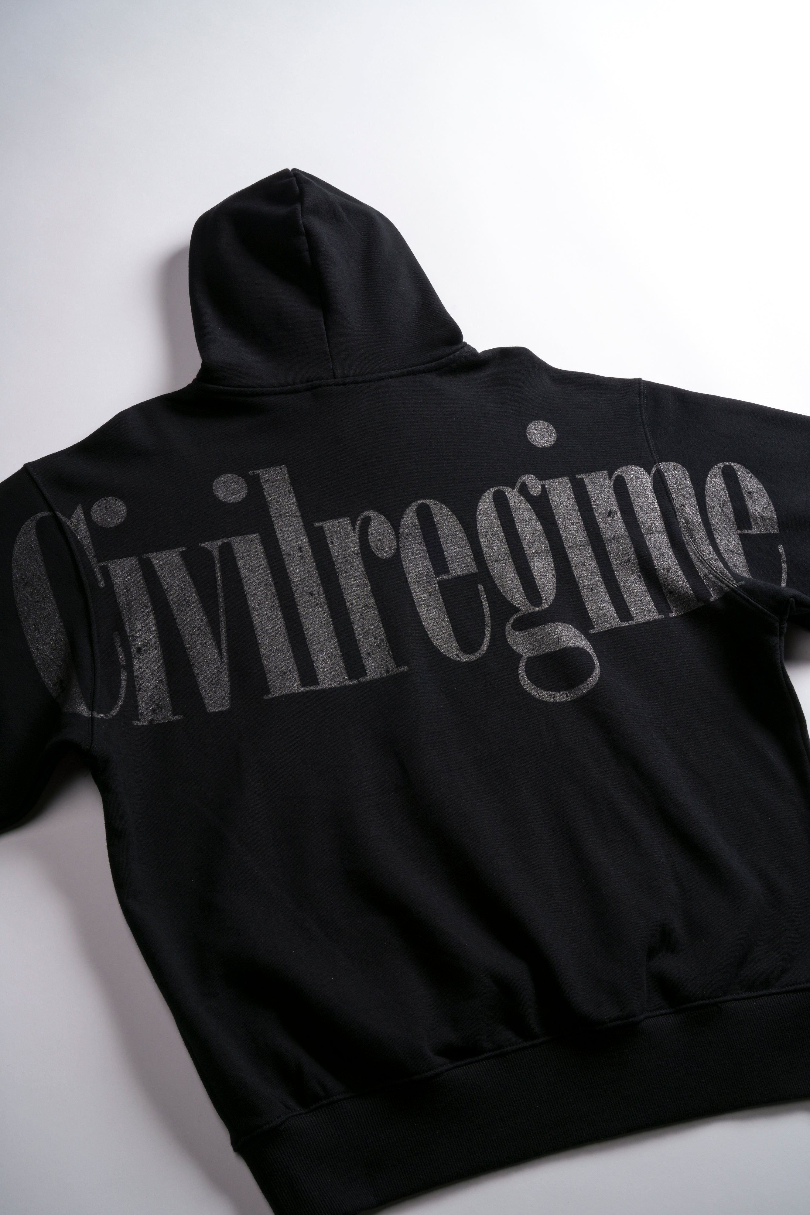 Concrete Snap Hoodie in Vintage Black