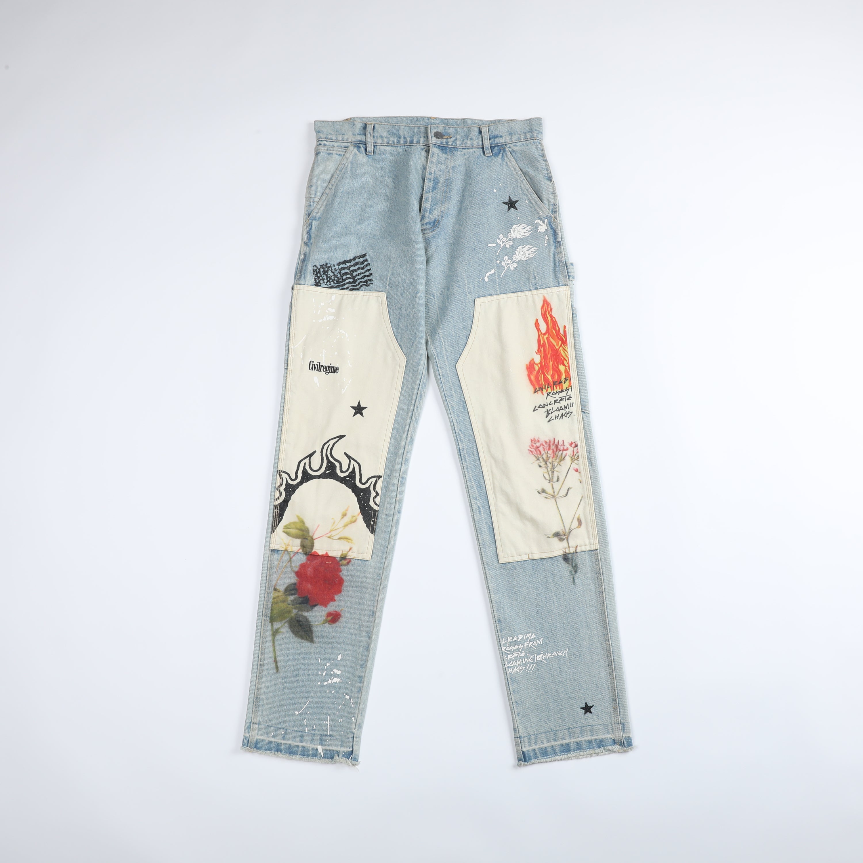 Image of Rose From Concrete Carpenter Denim Jeans in Vintage Denim Wash  S SN 