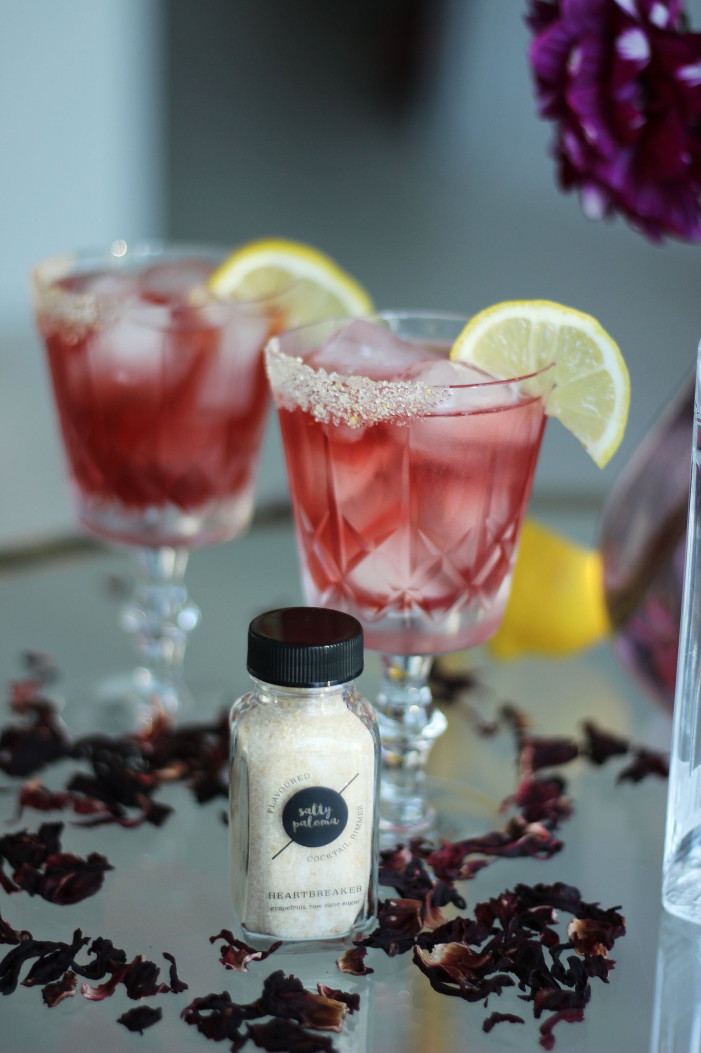 salty paloma hibiscus tea lemonade cocktail recipe