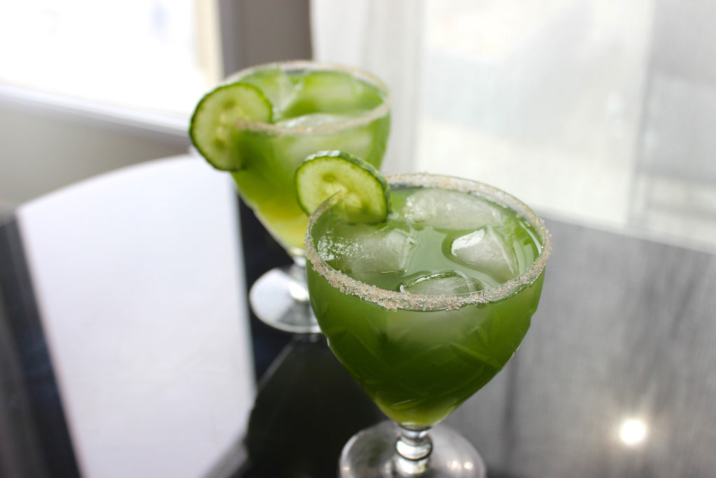 cucumber lime margarita recipe with margarita salt rim