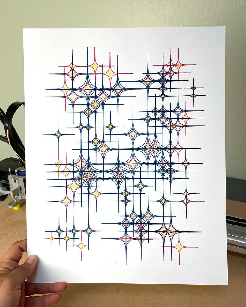 aero inks generative art made with axidraw pen plotter