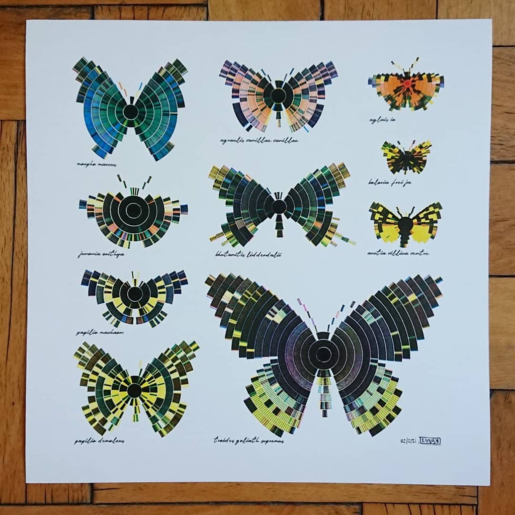 daniela kroehnert butterflies pen plotter art 