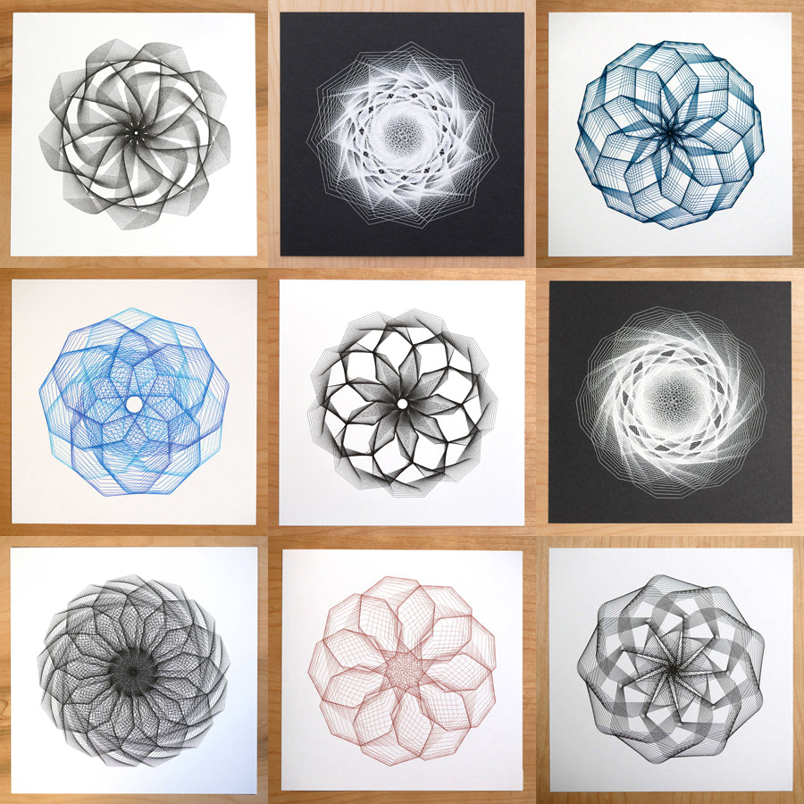 generative art creative code so many spirograph prints