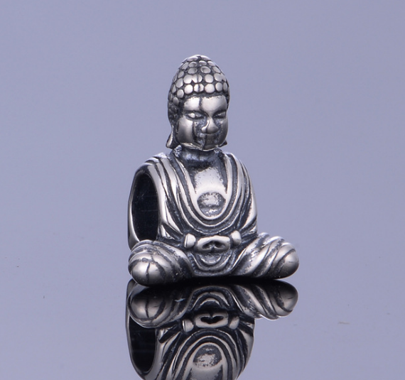 silver buddha bracelet