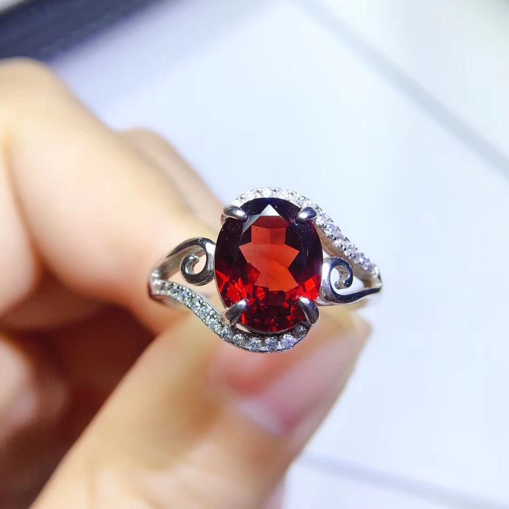 garnet stone ring