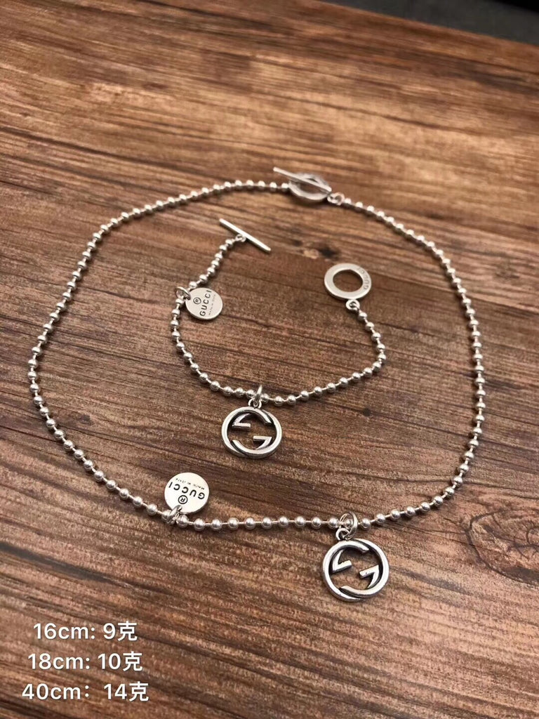 gucci necklace and bracelet set