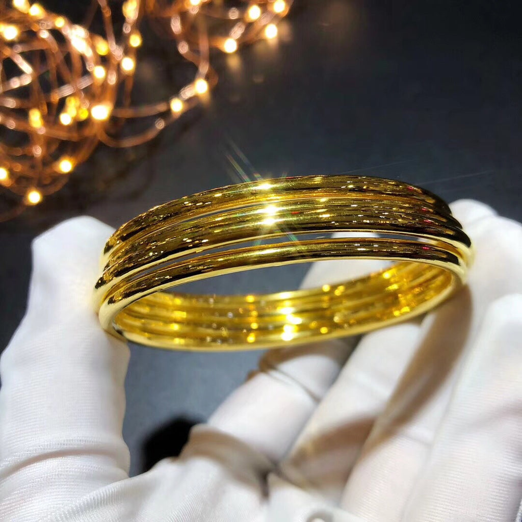18K Solid Gold Bangle Bracelet for Sale at Charmsilvers – Xingjewelry