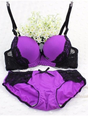 purple bra set