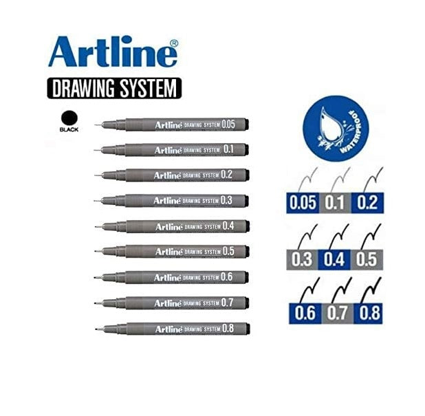 Artline Long Nib Permanent Marker EK710 Tip Size 1.0mm - 1 DOZEN