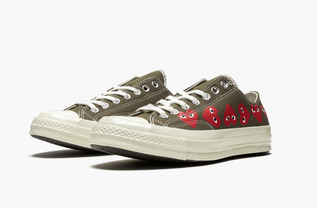 Converse Chuck Taylor All-Star Low 70s X CDG Multi Hearts Olive Men's ...