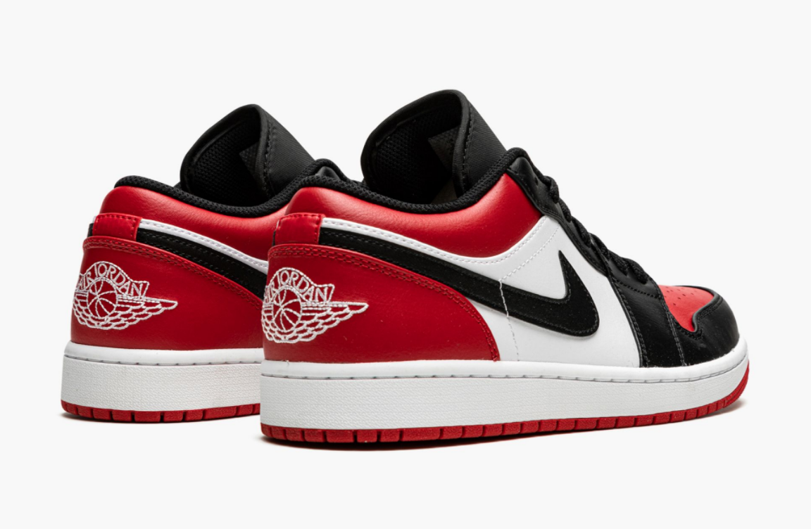 air jordan 1 low bred toe