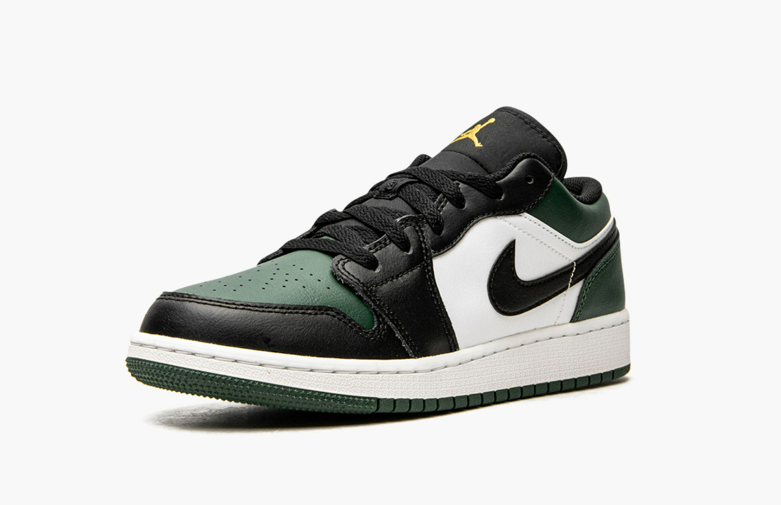 green toe jordan 1 grade school