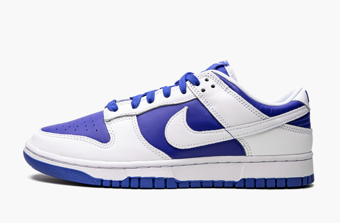 dunk low white blue