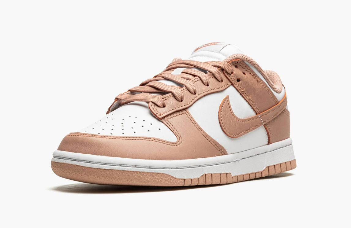 nike low dunks rose whisper