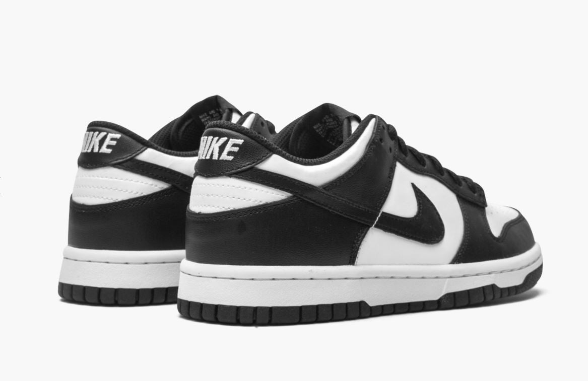 nike dunk low black and white grade school