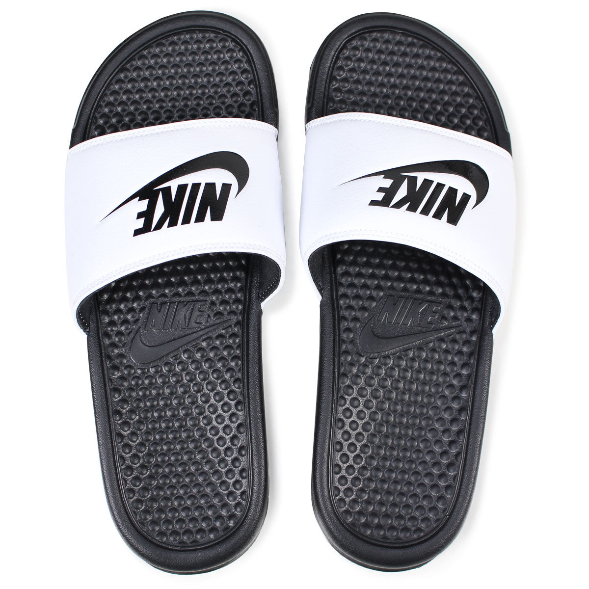 Nike Benassi JDI Sandals White Black Men's