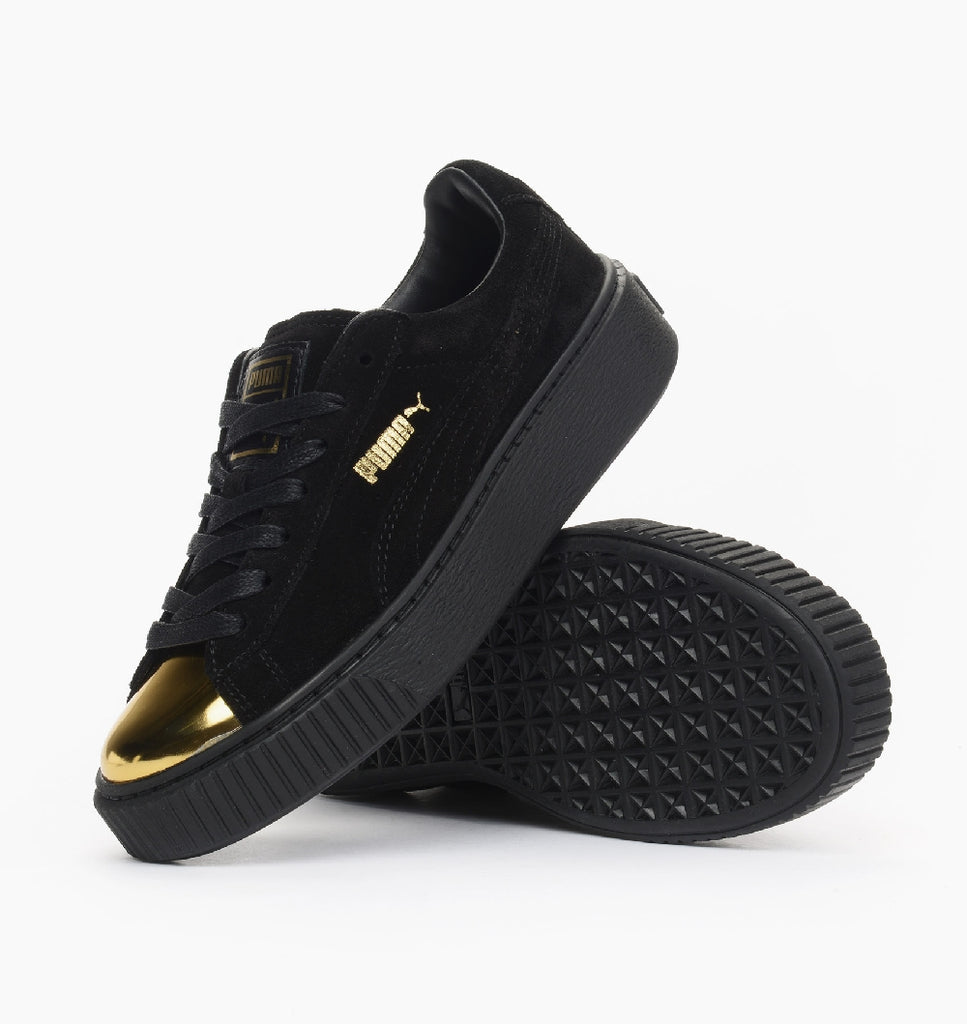 gold puma shoes