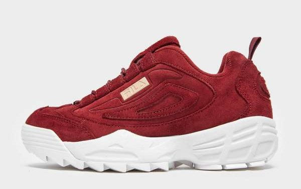 burgundy fila shoes