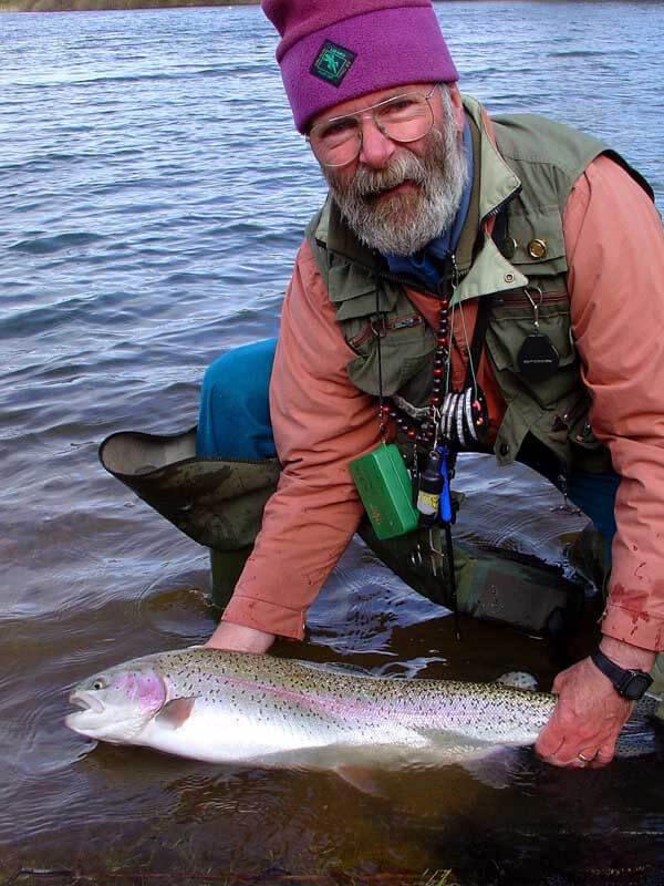 A big Star Carr rainbow taken on a Red Tungsten and Wire Buzzer