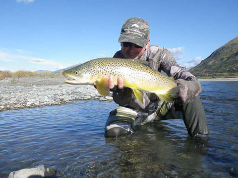 Fishing for big browns in New Zealand by John Tyzack. - Sunray Fly