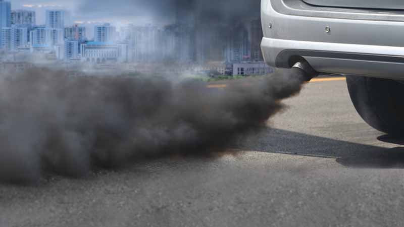 Car tailpipe pollution