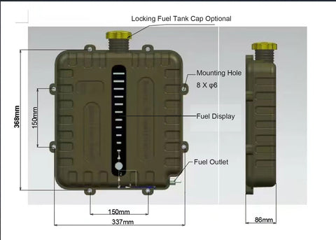 VVKB Diesel Fuel Tank for Webasto Heater VVKB Heater – Diesel Heater