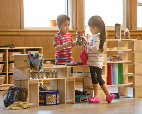 Hollow blocks for dramatic play