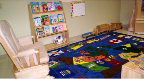 Montessori Academy Learning Centre Infant Room with carpet in child care centre.