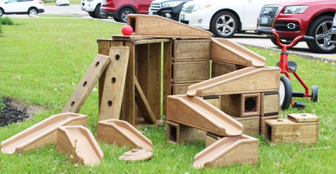 Outlast outdoor blocks for outdoor learning at louise kool