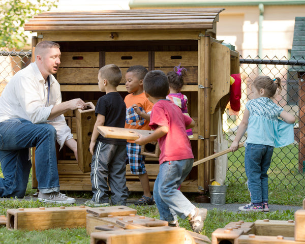 outlast outdoor play shed early childhood classroom learning regio inspired community playthings
