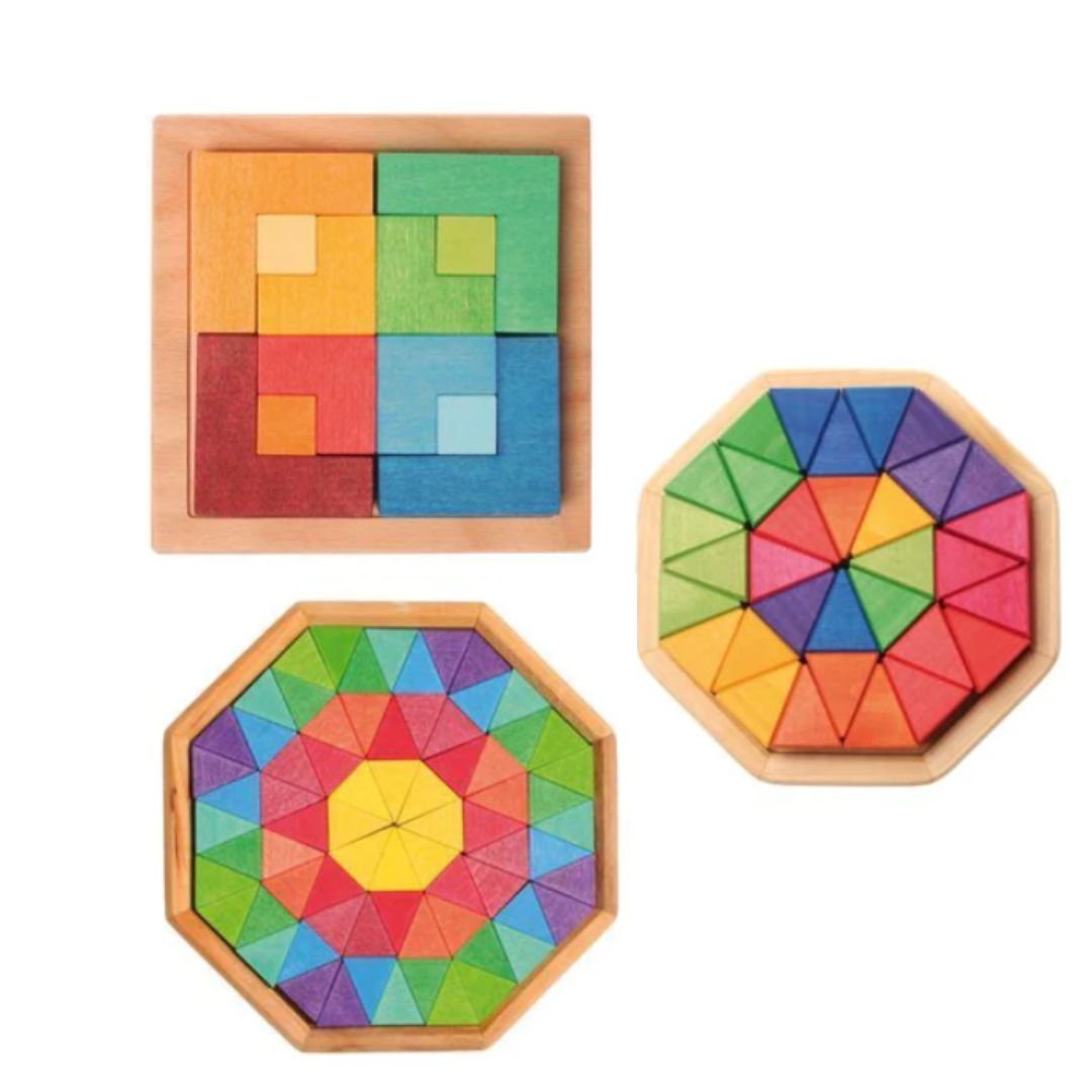 Color and Word Wooden Puzzles - Set of 8