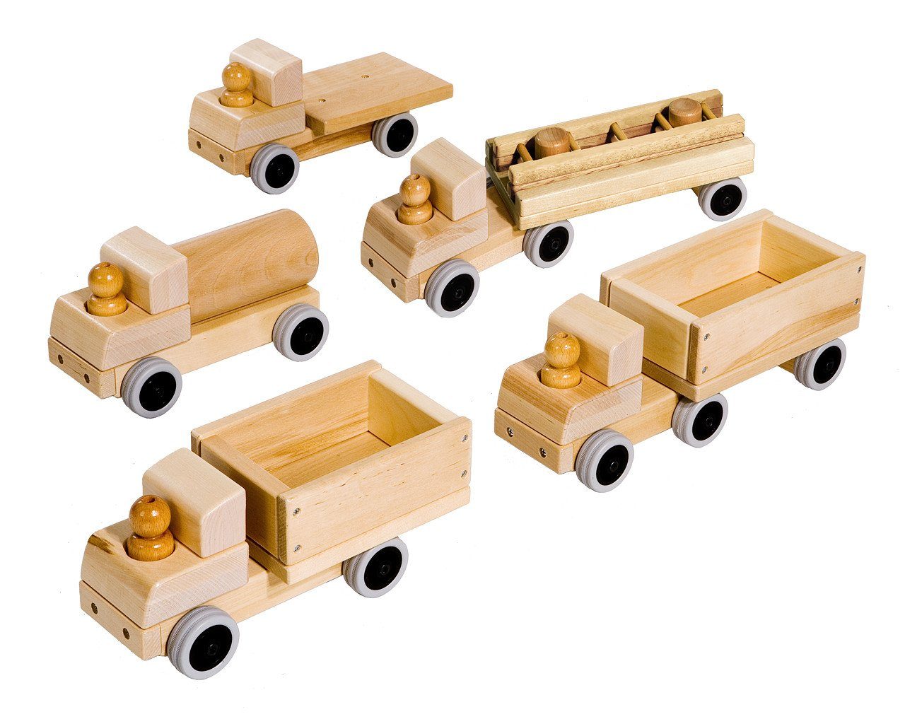 small wooden trucks