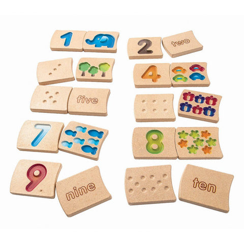 Chunky Wooden Number Collection 1-10, Number & Amount