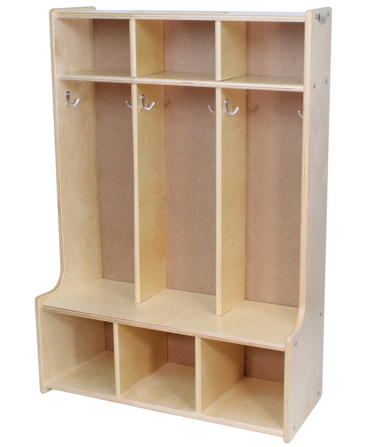 4 Cubby Wall Shelf With Hooks