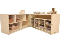 Toddler Shelf and Bin Hinged Storage - louisekool