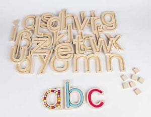 Wooden Lowercase Letters - Set of 29 - louisekool