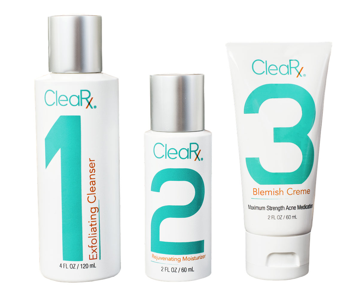 CleaRx 3-Step Maximum Strength Moderate to Severe & Stubborn Acne Treatment System