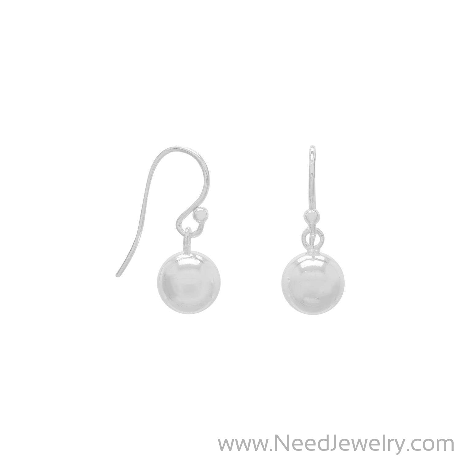 8mm Bead Drop Earrings-Earrings-Needjewelry.com