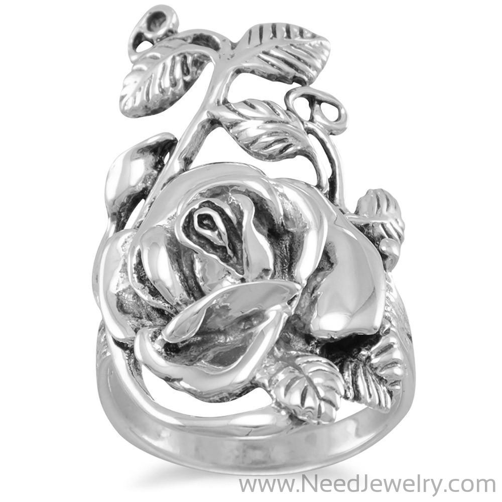 Oxidized Rose Ring-Rings-Needjewelry.com