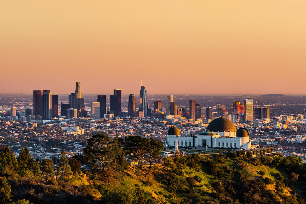 griffith observatory at sunset