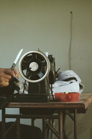 worker at a sewing machine