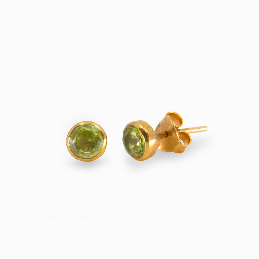 Peridot Stud Earrings