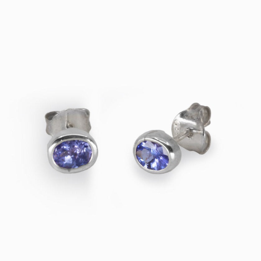 Tanzanite Stud Earrings | Made In Earth US