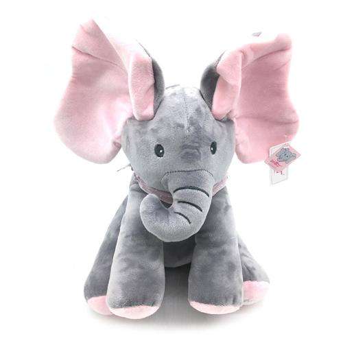 peek a boo elephant plush toy