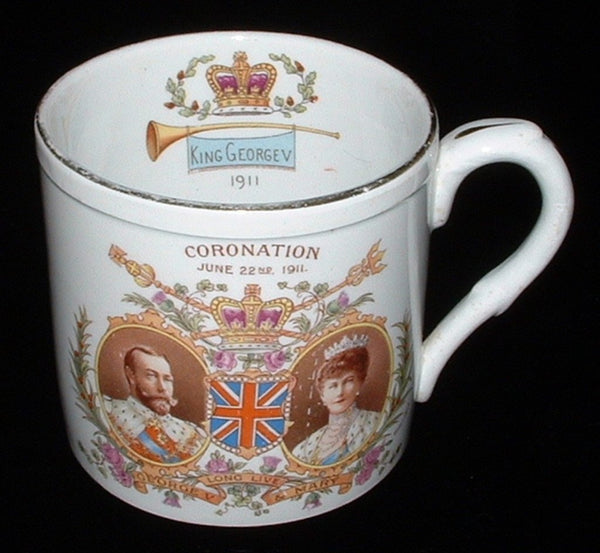 Miniature Coronation Mug Shelley 1911 King George V Color Portraits ...